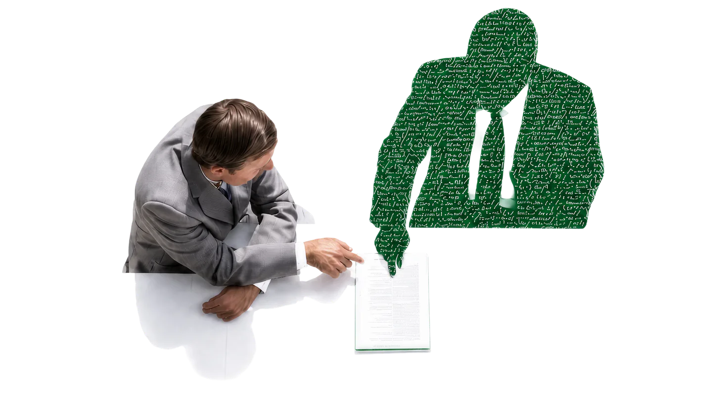 A founder and V30 studying a product document together